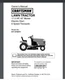 Sears LT1000 Craftsman 6sp 17.5 42" Tractor Owner & Parts Manual 917.272674 56pg
