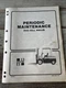 HYSTER FORKLIFT Periodic Maintenance Book MANUAL H40J H50J H60JS Service Shop