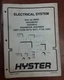 Electrical System Hyster Manual 2200 SRM 719, 1459000