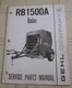 Gehl RB1500a RB 1500a Round Baler Parts Catalog Manual