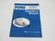 Ford Model 09JC2162 09JC2163 Lawn Mowers Operator's Manual