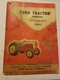 1959 Ford Tractor Diesel Owner's Manual 601D & 801D Series Owner's Manual