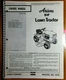 Ariens 8 HP S-8 929001 929002 829002 Lawn Garden Tractor S/N 101- Owner's Manual