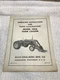 Allis-Chalmers 100A  Farm Loader Operating Instructions Manual Parts
