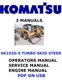 KOMATSU SK1020-5 TURBO SKID STEER OPERATORS SERVICE ENGINE SHOP MANUAL PDF USB