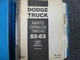 1982-1983 Dodge Ram B150 Wagon Parts Catalog Manual Mini Extended RWD