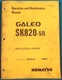 KOMATSU GALEO SK820-5N SKID STEER OPERATION & MAINTENANCE MANUAL S/N A40001-UP