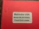 MAHINDRA USA Front End Loader Model ML267/5565L Operator&rsquo;s  Manual