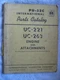 1965 IH INTERNATIONAL HARVESTER UC-221 & UC-263 STATIONARY ENGINE PARTS CATALOG