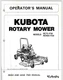 Kubota RC72-F30 and RCK60-F30 Rotary Mower Operators Manual 26 Pages