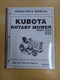 Kubota Rotary Mower Models RC40-G,RC44-G,RC48-G Operators Manual