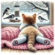 Cat Diamond Painting Kits for Adults Beginners-Animal Diamond Art Kit 14x14inch
