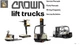 CROWN FORKLIFT Service Manuals-Parts Manuals on a USB Flash Drive.