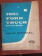 Shop Manual, 1961 Ford Truck 850-1100 Series, OEM, Original
