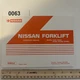 Nissan Forklift KH02, KH02 / KCH01, KCH02 Series Operators Manual Oct. 1994 (04)