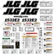 Fits JLG 1532E2 Decal Kit Scissor Lift - Warning Sticker Set Logos - 3M Vinyl!