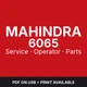 Mahindra 6065 Tractor &mdash; Operator Manual
