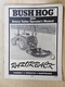 Bush Hog RZ60 Rotary Cutter Operator's Manual, RAZORBACK,  PN 81652