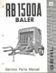 GEHL RB 1500A BALER SERVICE PARTS MANUAL