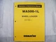 KOMATSU WA500-1 OPERATION AND MAINTENANCE MANUAL A20854-UP