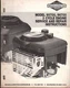 BRIGGS & STRATTON 2 CYCLE ENGINE SERVICE MANUAL 95700 & 96700 MS-9640 11-87 