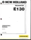 NEW HOLLAND E130 EXCAVATOR OPERATORS  MANUAL