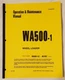 KOMATSU WA500-1LE WHEEL LOADER Operation Maintenance Book Manual S/N A61001 UP