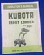 Kubota BF400G BF500 Front Loader Operator&rsquo;s Manual Vintage