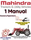 MAHINDRA 6065 TIER 4 TRACTOR MANUAL OPERATORS OWNERS PDF ON USB