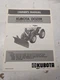 KUBOTA TRACTOR PARTS LIST MAINTENANCE ASSEMBLY MANUAL DOZER KUFD110 ON B6000