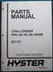 HYSTER CHALLENGER H45XM H50XM H55XM H60XM H65XM (D177) FORKLIFT PARTS MANUAL