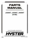 Hyster J30XNT, J35XNT, J40XNT (K160) Forklift Parts Catalog Manual PDF