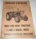 Minneapolis Moline M602 & M604 Tractor Repair Parts Catalog Manual Book ORIGINAL
