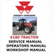 MASSEY FERGUSON 6180 TRACTOR MANUAL OPERATORS REPAIR SHOP SERVICE ENGINE PDF