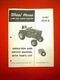 WHEEL HORSE TRACTOR MODELS 1054-A OWNER'S WITH PARTS MANUAL 