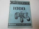 Ford 1000 Tractor Manual