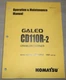 KOMATSU CD110R-2 CRAWLER CARRIER OPERATION & MAINTENANCE BOOK MANUAL 1501-UP