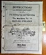 New Idea No. 18 Manure Spreader Owner's Operator's & Setup & Parts Manual S-175