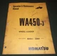 KOMATSU WA450-3 WHEEL LOADER OPERATOR OPERATION & MAINTENANCE MANUAL BOOK