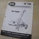 GEHL FLAIL CHOPPER Service Parts Catalog Book Manual List FC 72A