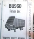 Gehl Service Parts Manual BU960 Forage Box  No. 903069