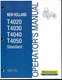NEW HOLLAND T4020, T4030, T4040, T4050 STANDARD TRACTORS OPERATORS MANUAL