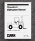 Operator Instruction Maint Manual Fits Clark C500 Y 110-150 Forklift 402 1979