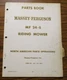 Massey Ferguson MF 24S Riding Lawn Mower Parts Book Catalog Manual 1967 ORIGINAL