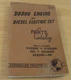 1953 'PARTS Catalog' D8800 Engine and Diesel Electric Set~"CATERPILLAR TRACTOR"~