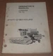 New Holland TR70 Combine Operators Owners Manual