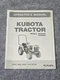 Kubota B6100HST & B7100HST Tractor Operators Manual Operator's Shop Guide Book
