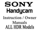 Sony Handycam HDR User Instruction Manual (HDR SERIES)