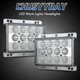 2PCS 4X6" White Headlight For Deere Advantage Series: 5105, 6405, 6605