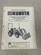 Kubota Loader Model B1630 Operator's Manual Catalog Equipment